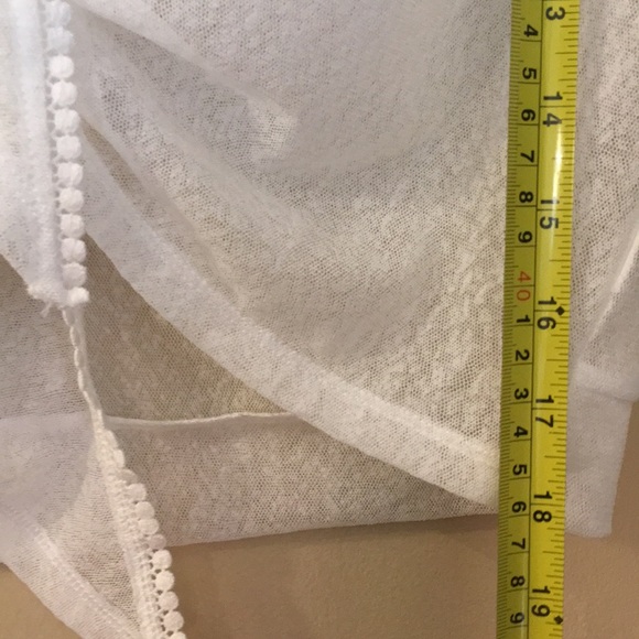 Sheer, white, long sleeve cover up - Picture 7 of 8